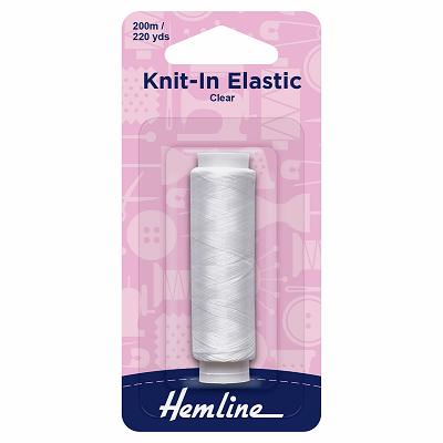 H639 Knit-In Elastic: 200m: Clear..